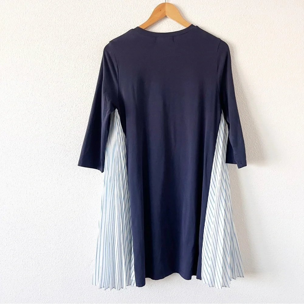 Tuckernuck Pomander Place Devon Blue Swing Mini Dress Nautical Stripe Knit